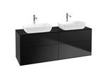 Villeroy und Boch Finion Waschtischunterschrank G84200PD 160x60,3cm, Emotion, Abdeckplatte black matt, Black matt lacquer