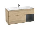 Villeroy und Boch Finion Waschtischunterschrank F070HGPC 119,6x59,1cm, Regal rechts Midnight Blue Matt Lacquer, Oak Veneer