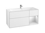 Villeroy und Boch Finion Waschtischunterschrank F070MTGF 119,6x59,1cm, Regal rechts White matt lacquer, Glossy white lacquer