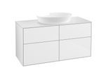 Villeroy und Boch Finion Waschtischunterschrank FA3100GF 120x60,3cm, Abdeckplatte white matt, Glossy white lacquer