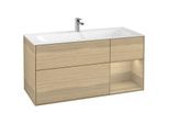 Villeroy und Boch Finion Waschtischunterschrank G070PCPC 119,6x59,1cm, Emotion, Regal rechts Oak Veneer, Oak Veneer