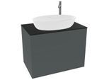 Villeroy und Boch Finion Waschtischunterschrank F87200HG 80x60,3cm, Abdeckplatte black matt, Midnight Blue Matt Lacquer
