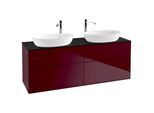 Villeroy und Boch Finion Waschtischunterschrank G96200HB 160x60,3cm, Emotion, Abdeckplatte black matt, Peony Matt