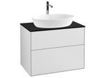 Villeroy und Boch Finion Waschtischunterschrank G75200MT 80x60,3cm, Emotion, Abdeckplatte black matt, White matt lacquer