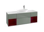 Villeroy und Boch Finion Waschtischunterschrank G981HBGM 160cm, Abdeckplatte white matt, Emotion, Regale Peony matt lacquer, Olive Matt Lacquer