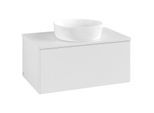 Villeroy und Boch Antao Waschtisch-Unterschrank L30110GF mit Beleuchtung, 80x36x50cm, Waschbeckenplattenfarbe Lack, glossy white lacquer