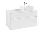 Villeroy und Boch Collaro Waschtischunterschrank C04000DH 100 x 54,8 x 50 cm, Waschtisch rechts, Glossy White