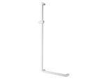 Villeroy und Boch Vicare Desing Haltegriff 92171261 120 x 50 cm, Aluminium verchromt, reversibel, 90°, mit Brausehalter