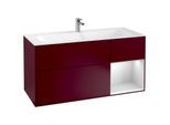 Villeroy und Boch Finion Waschtischunterschrank F070MTHB 119,6x59,1cm, Regal rechts White matt lacquer, Peony Matt