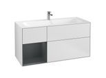 Villeroy und Boch Finion Waschtischunterschrank F060HGMT 119,6x59,1cm, Regal links Midnight Blue Matt Lacquer, White matt lacquer