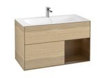 Villeroy und Boch Finion Waschtischunterschrank G040GNPC 99,6x59,1cm, Emotion, Regal rechts Walnut veneer, Oak Veneer