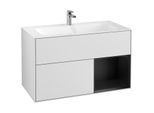 Villeroy und Boch Finion Waschtischunterschrank G040PDMT 99,6x59,1cm, Emotion, Regal rechts Black matt lacquer, White matt lacquer