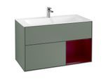 Villeroy und Boch Finion Waschtischunterschrank G040HBGM 99,6x59,1cm, Emotion, Regal rechts Peony, Olive Matt Lacquer