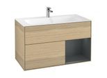 Villeroy und Boch Finion Waschtischunterschrank G040HGPC 99,6x59,1cm, Emotion, Regal rechts Midnight Blue Matt Lacquer, Oak Veneer