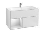 Villeroy und Boch Finion Waschtischunterschrank G030MTMT 99,6x59,1cm, Wandbeleuchtung, Regal links White matt lacquer, White matt lacquer