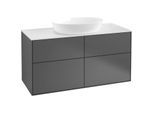 Villeroy und Boch Finion Waschtischunterschrank FA3100GK 120x60,3cm, Abdeckplatte white matt, Anthracite matt