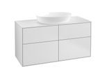 Villeroy und Boch Finion Waschtischunterschrank FA3100MT 120x60,3cm, Abdeckplatte white matt, White matt lacquer