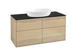 Villeroy und Boch Finion Waschtischunterschrank FA3200PC 120x60,3cm, Abdeckplatte black matt, Oak Veneer