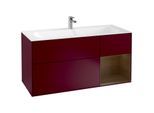Villeroy und Boch Finion Waschtischunterschrank G070GNHB 119,6x59,1cm, Emotion, Regal rechts Walnut veneer, Peony Matt