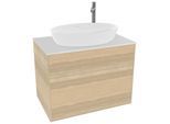 Villeroy und Boch Finion Waschtischunterschrank F87100PC 80x60,3cm, Abdeckplatte white matt, Oak Veneer