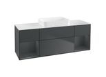 Villeroy und Boch Finion Waschtischunterschrank G741HGHG 160x60,3x50,1cm, Regale Midnight matt lacquer, Midnight Blue Matt Lacquer