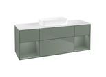 Villeroy und Boch Finion Waschtischunterschrank F741GMGM 160x60,3x50,1cm, Regale Olive matt lacquer, Olive Matt Lacquer