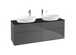 Villeroy und Boch Finion Waschtischunterschrank F96200GK 160x60,3cm, Abdeckplatte black matt, Anthracite matt