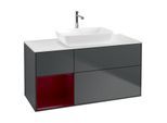 Villeroy und Boch Finion Waschtischunterschrank G821HBHG 120cm, Abdeckplatte white matt, Emotion, Regale Peony matt lacquer, Midnight Blue Matt Lacquer