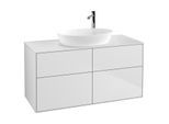 Villeroy und Boch Finion Waschtischunterschrank G91100MT 120x60,3cm, Emotion, Abdeckplatte white matt, White matt lacquer