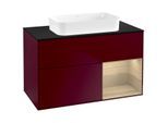 Villeroy und Boch Finion Waschtischunterschrank F662PCHB 100x60,3x50,1cm, Regal rechts Oak Veneer, Peony Matt