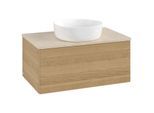Villeroy und Boch Antao Waschtisch-Unterschrank L30013HN 80x36x50cm, Waschbeckenplattenfarbe botticino, honey oak