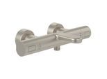 Villeroy & Boch Universal Taps & Fittings Wannen-Thermostat TVT00000100064 rund, verstellbarer Strahlregler, Wandmontage, brushed nickel black