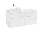 Villeroy und Boch Collaro Waschtischunterschrank C04200DH 120 x 54,8 x 50 cm, Waschtisch links, Glossy White