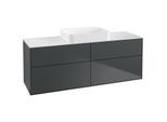 Villeroy und Boch Finion Waschtischunterschrank G73100HG 160x60,3x50,1cm, Glass White Matt, Midnight Blue Matt Lacquer