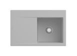 Villeroy und Boch Subway Style 45 Einbauspüle 334701SM rechts, mit Ablaufgarnitur, Handbetätigung, steam CeramicPlus, 78 x 51 cm
