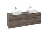 Villeroy und Boch Collaro Waschtischunterschrank C05200RK 160x54,8x50cm, für 2 Waschtische, Stone Oak
