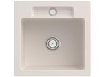 Villeroy und Boch Siluet Spüle 334501KR mit Ablaufgarnitur und Handbetätigung, Crema