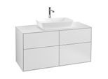 Villeroy und Boch Finion Waschtischunterschrank G79100MT 120x60,3cm, Emotion, Abdeckplatte white matt, White matt lacquer