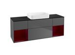 Villeroy und Boch Finion Waschtischunterschrank G742HBGK 160x60,3x50,1cm, Regale Peony matt lacquer, Anthracite matt