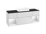 Villeroy und Boch Finion Waschtischunterschrank F742MTMT 160x60,3x50,1cm, Regale White matt lacquer, White matt lacquer