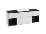 Villeroy und Boch Finion Waschtischunterschrank F742PDMT 160x60,3x50,1cm, Regale Black matt lacquer, White matt lacquer
