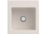 Villeroy und Boch Subway 45 XS Einbauspüle 678101KR mit Ablaufgarnitur, 475 x 510 mm, Handbetätigung, crema CeramicPlus