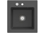 Villeroy & Boch Subway 45 XS Einbauspüle 678102i4 mit Ablaufgarnitur und Exzenterbetätigung, 475 x 510 mm, Graphite