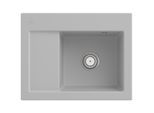 Villeroy & Boch Subway 45 Compact Einbauspüle 331301SM rechts, mit Ablaufgarnitur und Handbetätigung, 650 x 510 mm, Steam