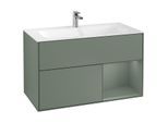 Villeroy und Boch Finion Waschtischunterschrank F040GMGM 99,6x59,1x49,8cm, Regal rechts Olive Matt Lacquer, Olive Matt Lacquer