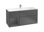 Villeroy und Boch Finion Waschtischunterschrank F060GKGK 119,6x59,1cm, Regal links Anthracite matt, Anthracite matt