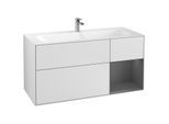 Villeroy und Boch Finion Waschtischunterschrank F070GKMT 119,6x59,1cm, Regal rechts Anthracite matt, White matt lacquer