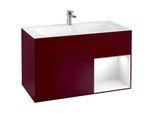 Villeroy und Boch Finion Waschtischunterschrank G040GFHB 99,6x59,1cm, Emotion, Regal rechts Glossy white lacquer, Peony Matt