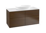 Villeroy und Boch Finion Waschtischunterschrank FA3100GN 120x60,3cm, Abdeckplatte white matt, Walnut veneer