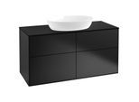 Villeroy und Boch Finion Waschtischunterschrank FA3200PD 120x60,3cm, Abdeckplatte black matt, Black matt lacquer